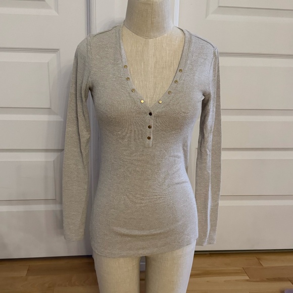 Dynamite Tops - Dynamite Beige Long Sleeve Top – Size S